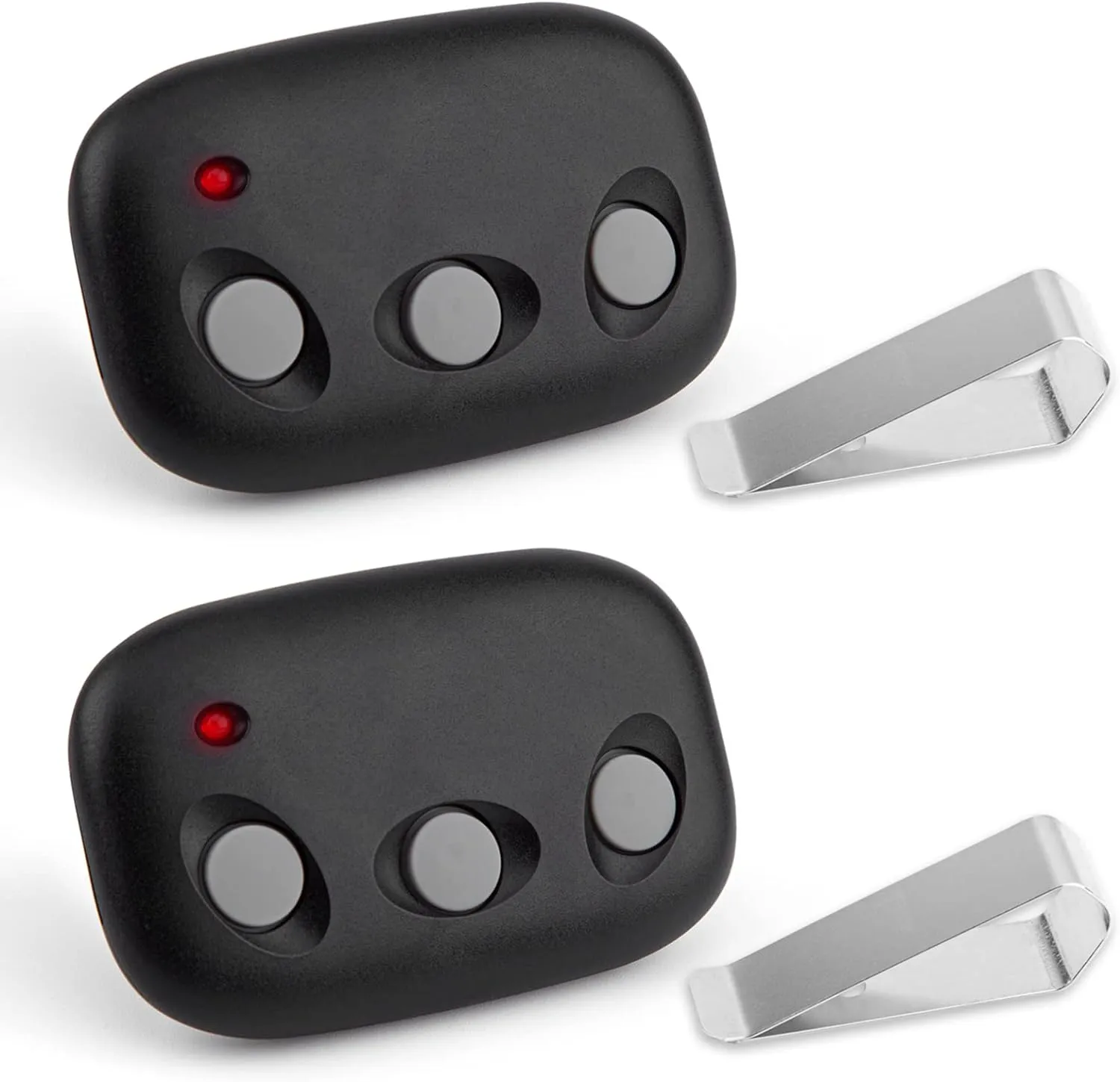 Garage Door Opener Remote for 318MHz Linear Megacode MCT-3 DNT00089 Compatible with Linear LDO33 | LDO50 | LSO50 | LDCO800 | LCO75 Operators (2 Pack 3 Channel Clip Remote)