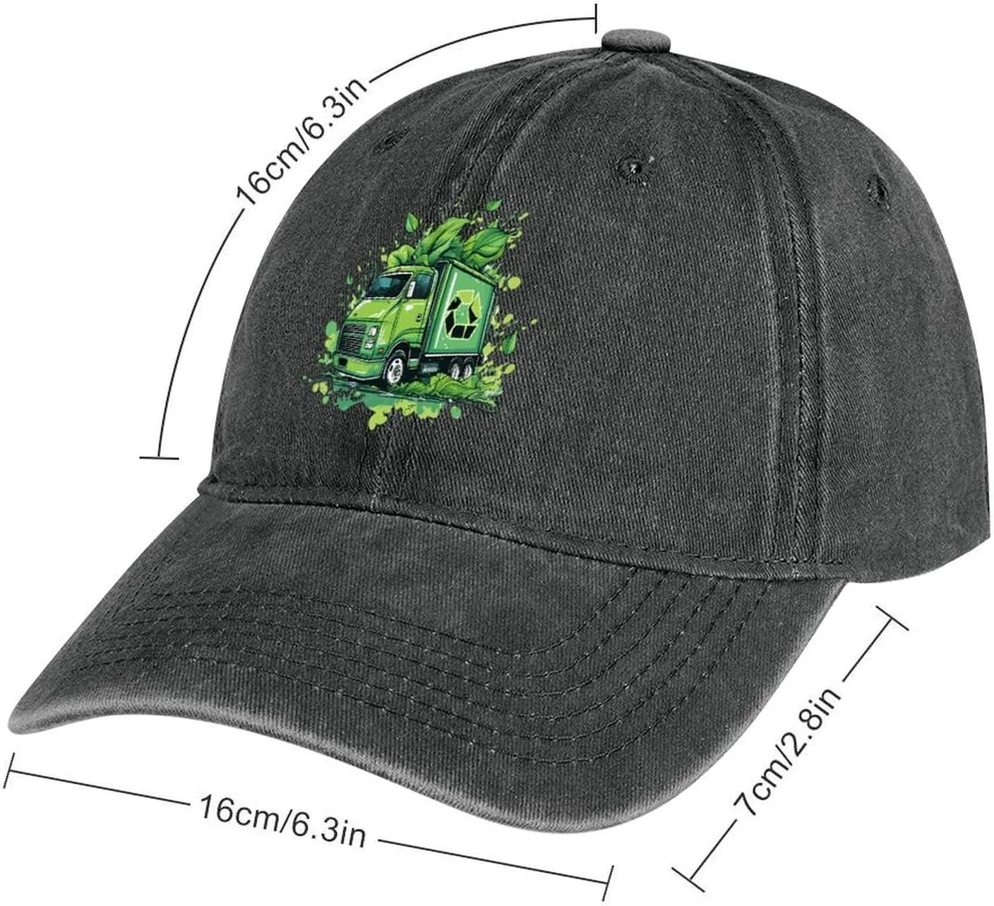 Garbage Rubbish Trash Trucks Casquette Retro Baseball Cap Adjustable Sun Hat Golf Hats for Men Women
