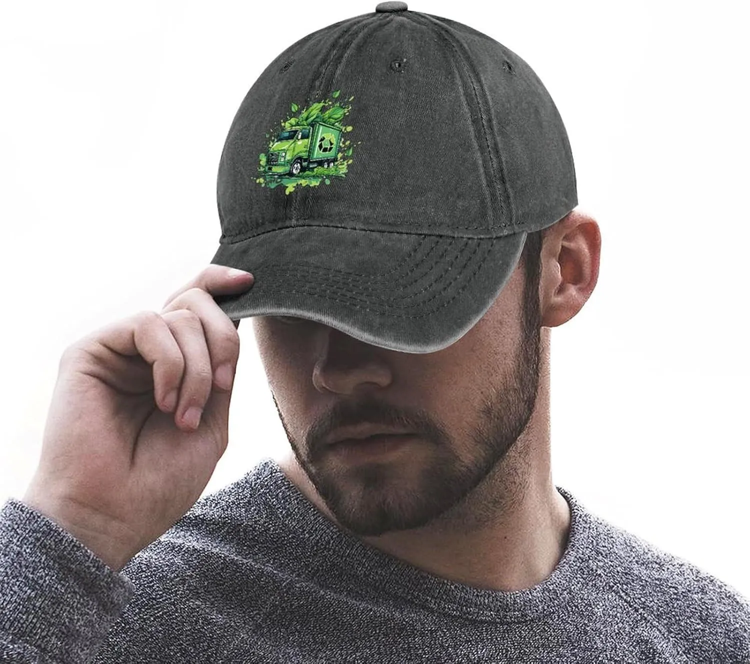 Garbage Rubbish Trash Trucks Casquette Retro Baseball Cap Adjustable Sun Hat Golf Hats for Men Women