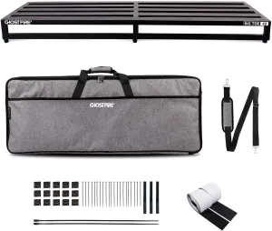 Ghost Fire Guitar Pedal Board Aluminum Alloy 8.15lb Effect Pedalboard 41.7"x15.7" with Carry Bag,V series (V-BIG TOE 42)