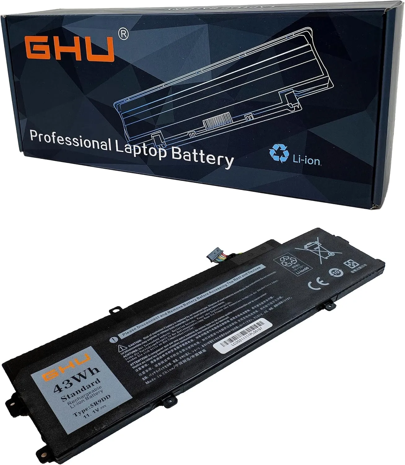 GHU New 38 Wh 5R9DD Battery Compatible with Dell Latitude Chromebook 11 (3120) P22T Series Fits P/N KTCCN 0KTCCN XKPD0 P22T001