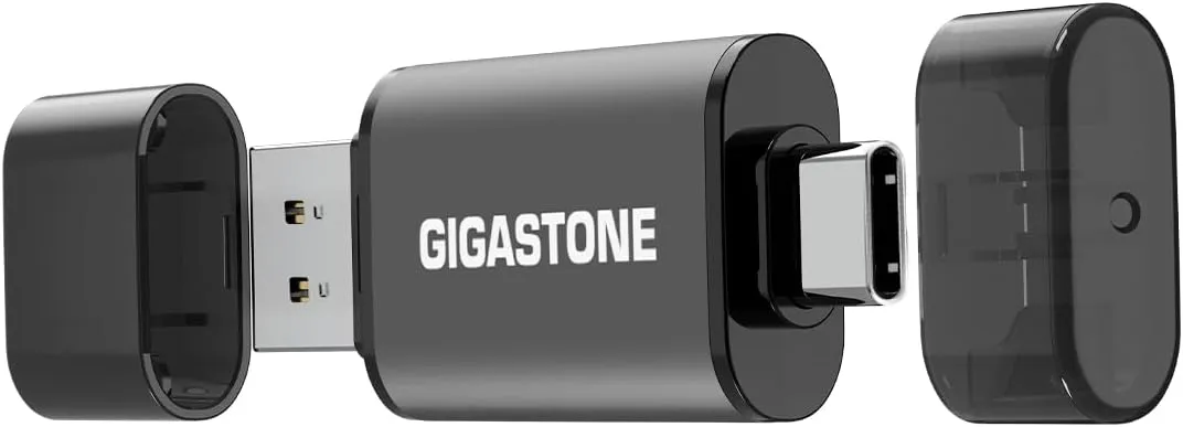 【GIGASTONE】Z40 16GB 2-Pack 2-in-1 Dual OTG Flash Drive USB3.2 Gen 1, USB-A&USB-C, Reliable Performance, Durable, Data Storage,File Sharing, Backup,Boot Drive,USB2.0/USB3.0/USB3.1 Interface Compatible
