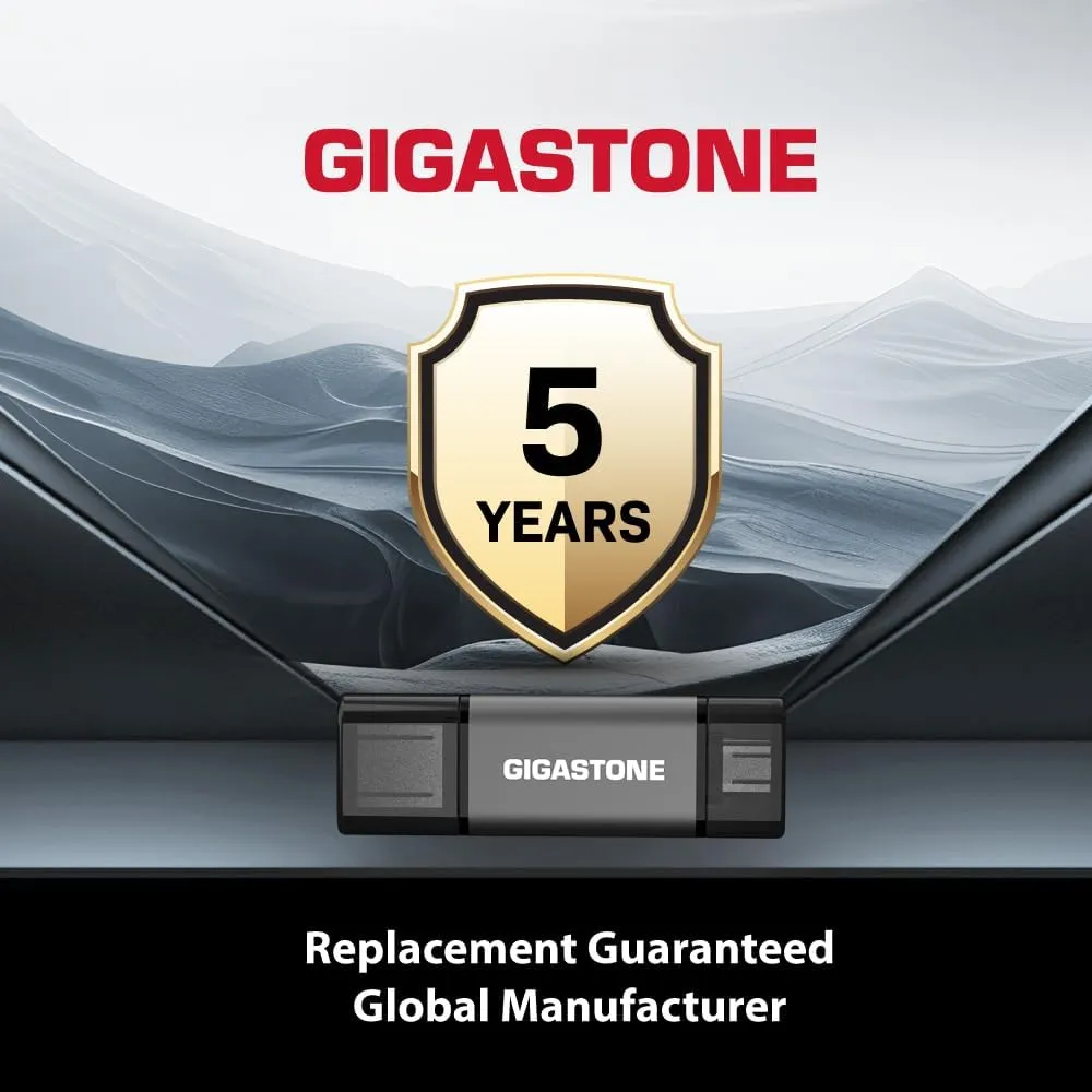 【GIGASTONE】Z40 16GB 2-Pack 2-in-1 Dual OTG Flash Drive USB3.2 Gen 1, USB-A&USB-C, Reliable Performance, Durable, Data Storage,File Sharing, Backup,Boot Drive,USB2.0/USB3.0/USB3.1 Interface Compatible
