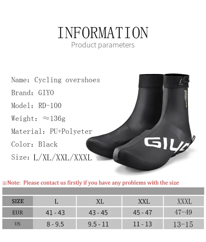 GIYO Waterproof Cycling Shoe Covers for MTB and Road Racing