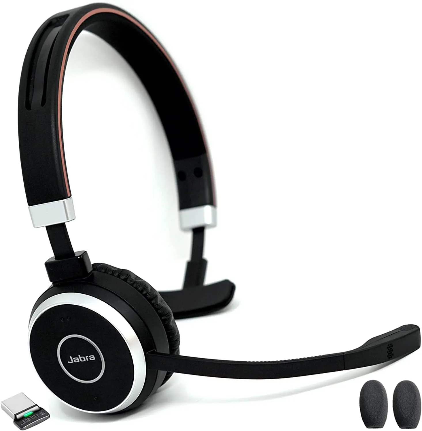 Global Teck Worldwide Jabra Evolve 65 Wireless Headset - Compatible with Teams, Zoom, Webex, Meet, Phone Calls, Video Meetings, Microphone Cushions, 6593-823-309 (Carton of 10)
