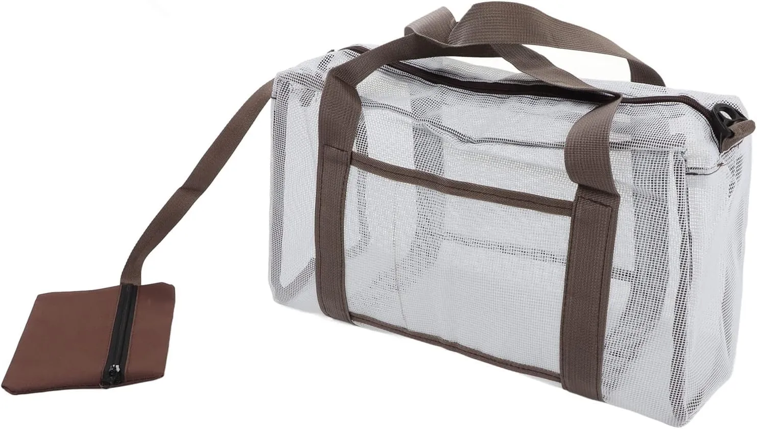 GLOGLOW Extra Large Beach Bag, Waterproof Mesh Shoulder Handbag Easy Cleaning Space Saving Top for Seashore (18in / 45.7cm)