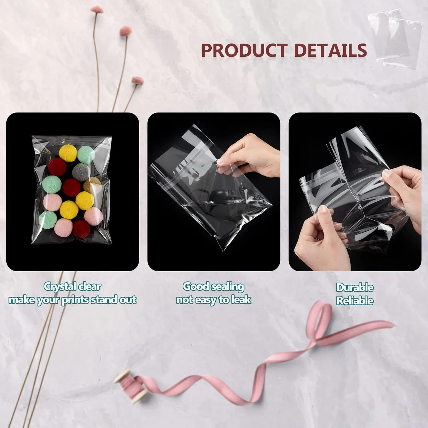 Golden State Art, 11"x 14" Acid-Free Crystal Clear Sleeves Storage Bags for Photo Prints (Bag Size: 11 3/8 x 14 1/8 inches|200Pack)