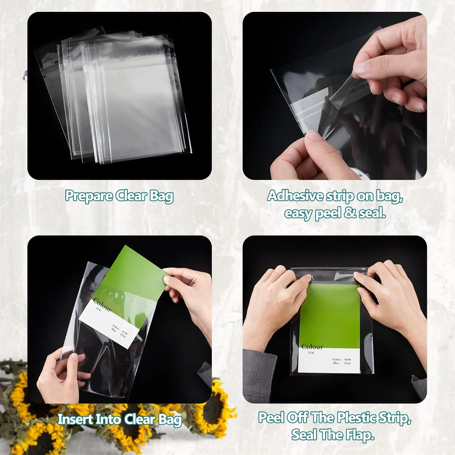 Golden State Art, 8.5"x 11" Acid-Free Crystal Clear Sleeves Storage Bags Fits 8.5x11 Prints, Photos, Artwork (Bag Size: 9 x 11 3/7 inches|200 Pack)