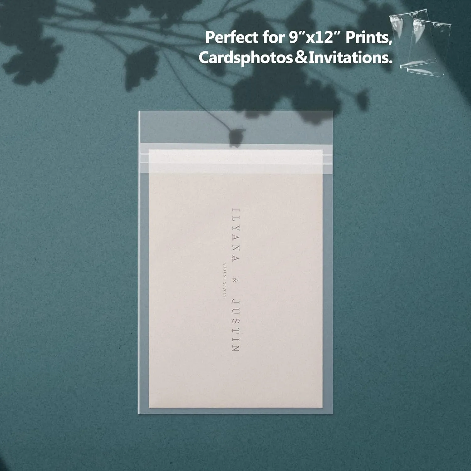 Golden State Art, 9"x 12" Acid-Free Crystal Clear Sleeves Storage Bags Fits A4, Letter Sized Documents, Marketing Materials (Bag Size: 9 7/16 x 12 1/4 inches|200 Pack)