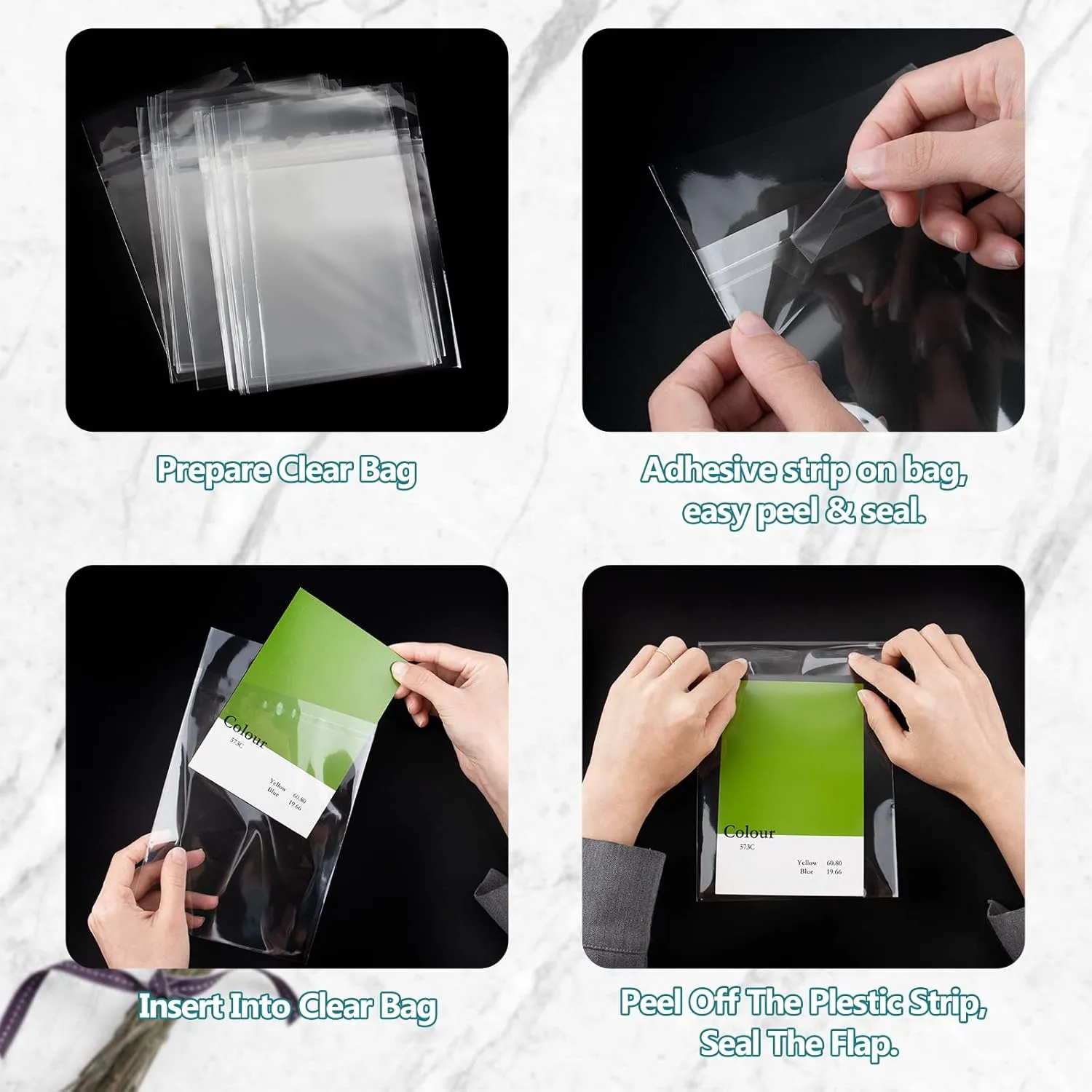 Golden State Art, 9"x 12" Acid-Free Crystal Clear Sleeves Storage Bags Fits A4, Letter Sized Documents, Marketing Materials (Bag Size: 9 7/16 x 12 1/4 inches|200 Pack)