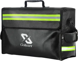 Golkcurx Fireproof Document Bag, Fireproof Box Bags with Zipper and Reflective Strip, Fire proof Wallet Document Safe Keep Your Valuables Safe