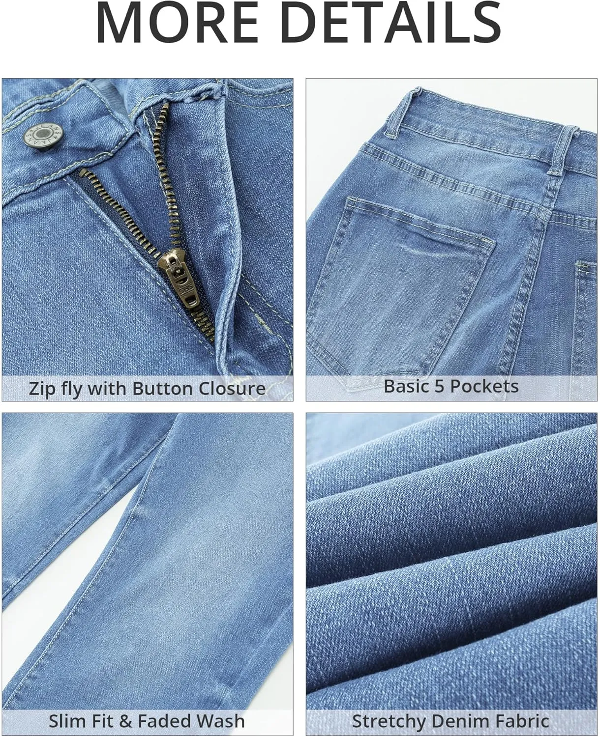 GRAPENT Capris Jeans for Women High Waisted Skinny Stretchy Denim Capri Pants Casual Cropped Jeggings Trousers