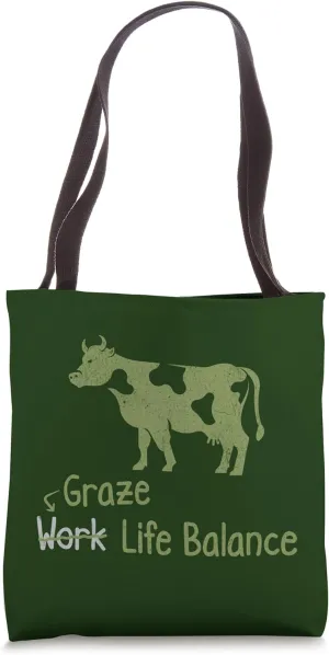 Graze Work Life Balance - Cow Farmer & Cowboay Tote Bag