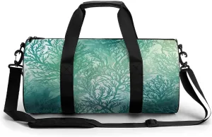 Green Sea Blue Seaweed Gym Bag Sport Gym Tote Bag Lightweight Duffle Bag Carry On Weekender Bags for Women Men