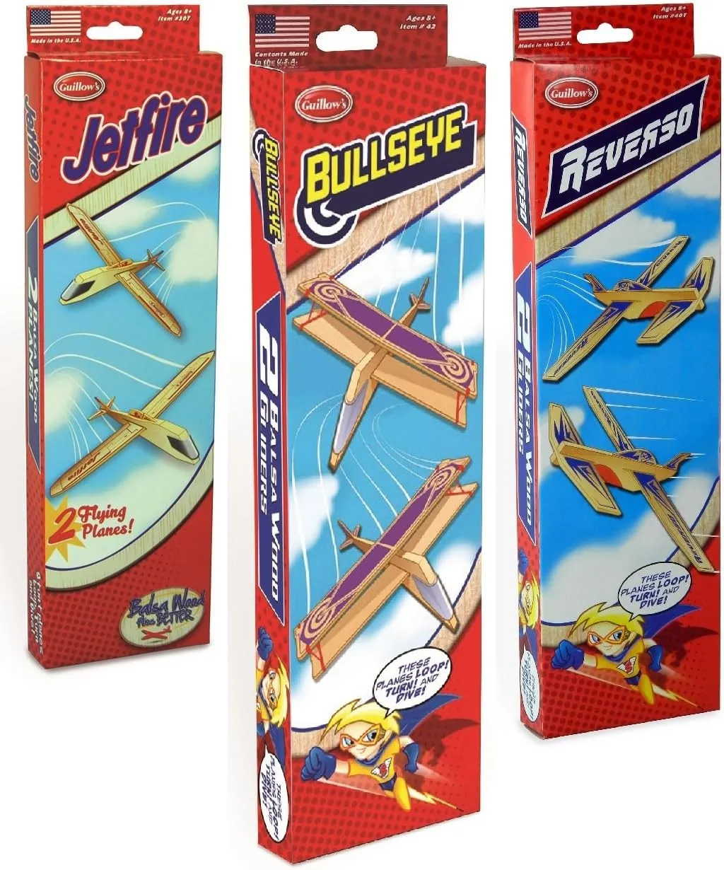 Guillow Hand Toss Twin Pack Bundle Building Kit