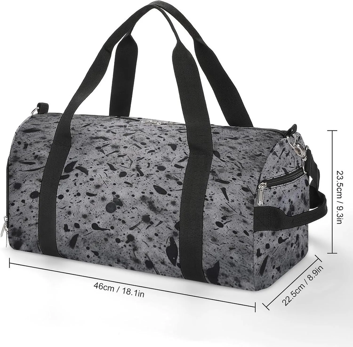 Gym Bag Gray Concrete Duffel Bag for Men Women Travel Overnight Bag with Shoe Compartment Workout Bags