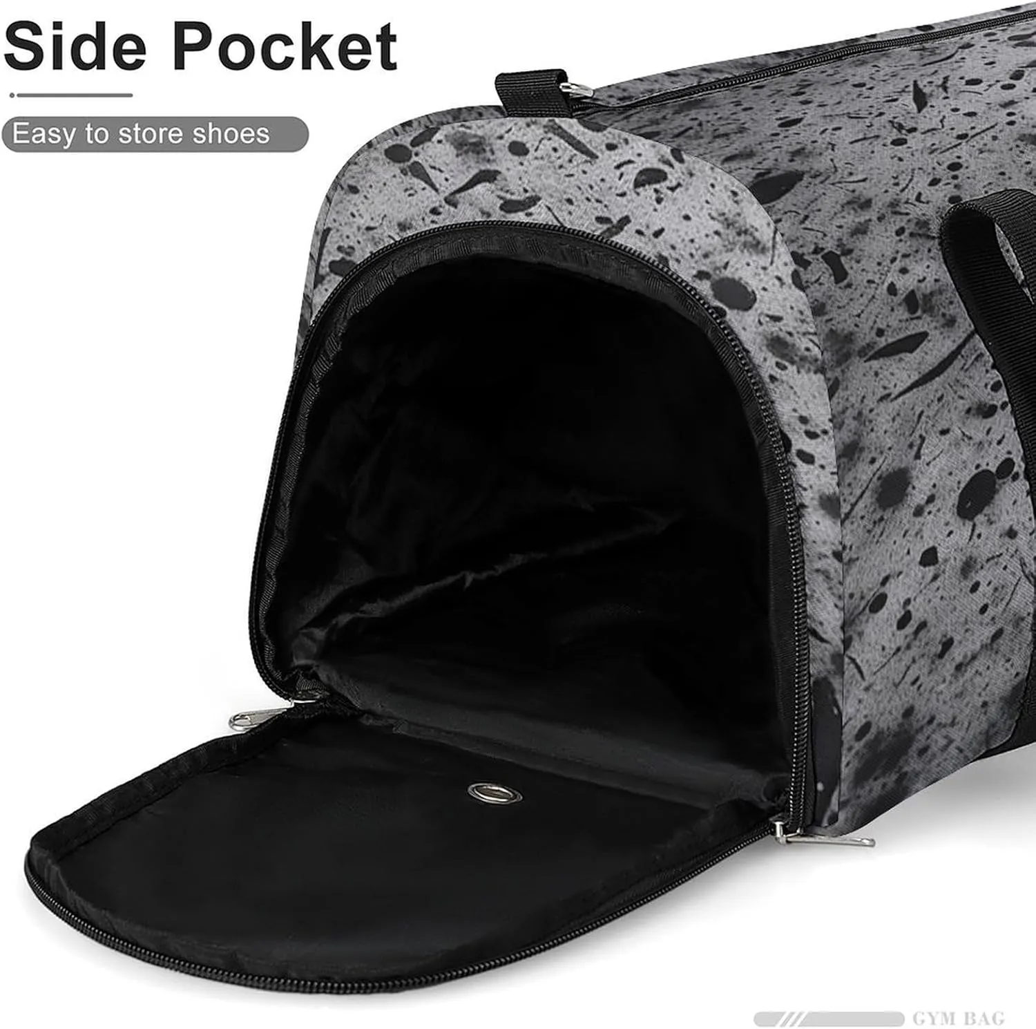 Gym Bag Gray Concrete Duffel Bag for Men Women Travel Overnight Bag with Shoe Compartment Workout Bags