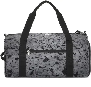 Gym Bag Gray Concrete Duffel Bag for Men Women Travel Overnight Bag with Shoe Compartment Workout Bags