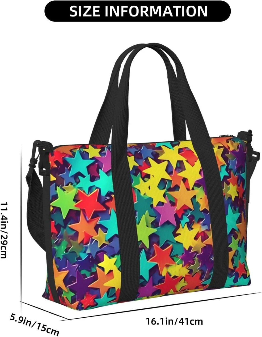 Gym Bag Many Stars Duffel Bag for Men Women Travel Overnight Bag with Shoe Compartment Workout Bags
