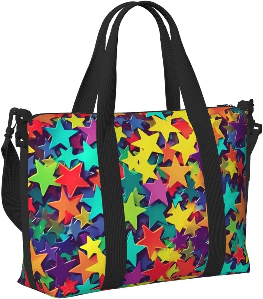 Gym Bag Many Stars Duffel Bag for Men Women Travel Overnight Bag with Shoe Compartment Workout Bags