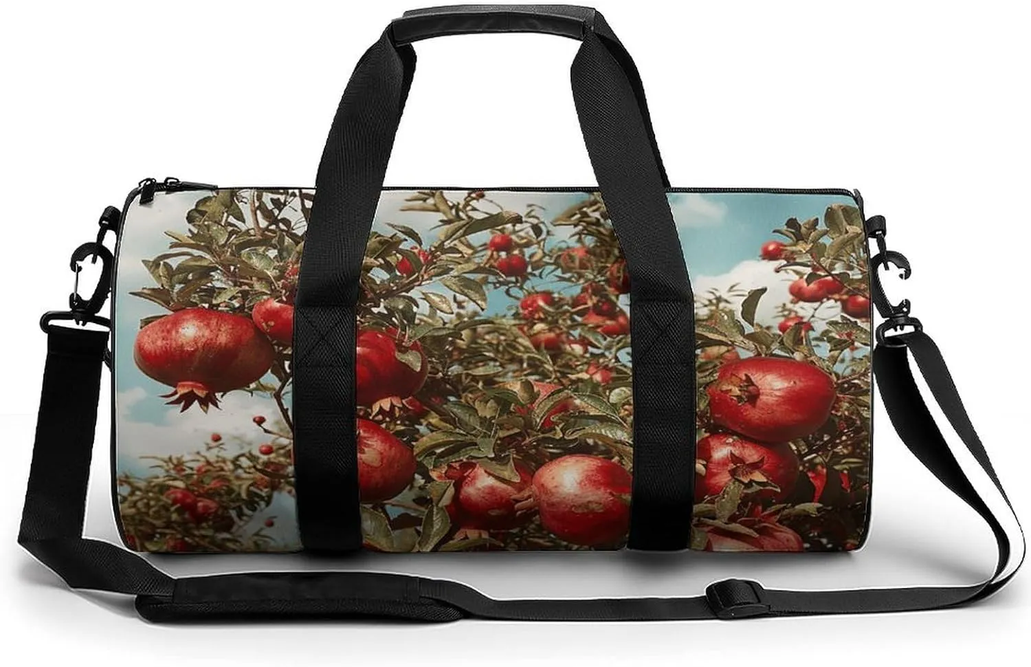 Gym Bag Pomegranate Tree Duffel Bag for Men Women Overnight Bag with Shoe Compartment Workout Bags