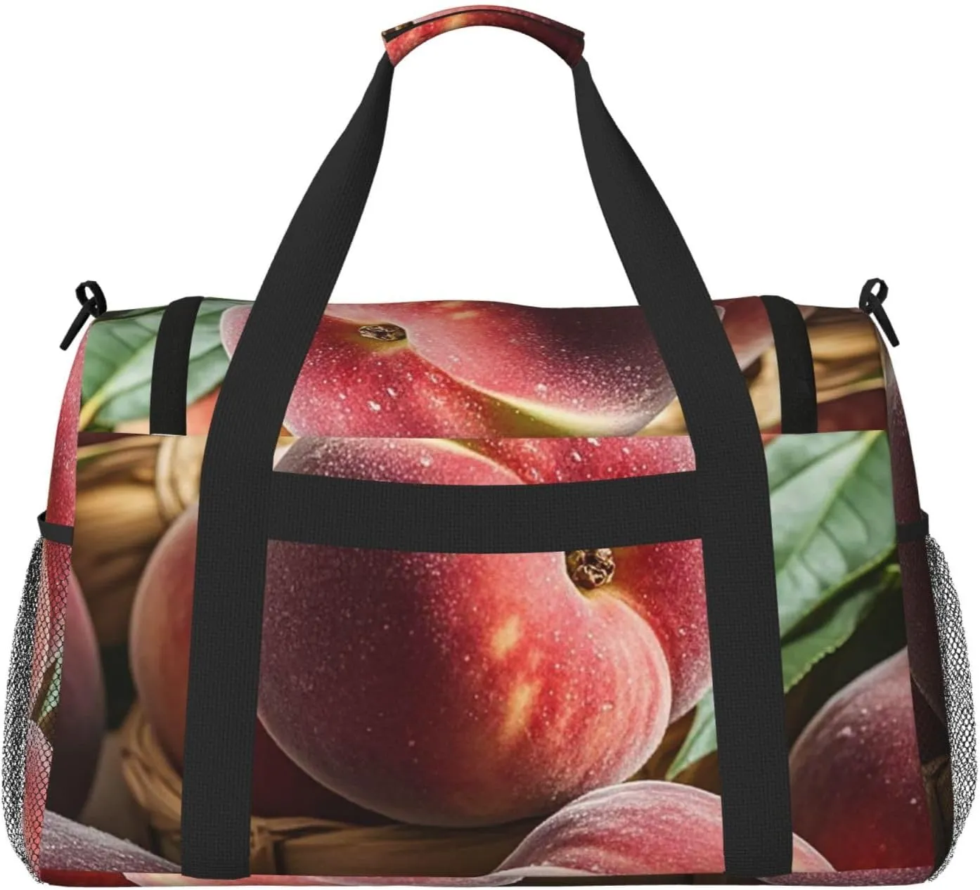 Gym Bag Red Watermelon Duffel Bag for Men Women Travel Overnight Bag with Shoe Compartment Workout Bags