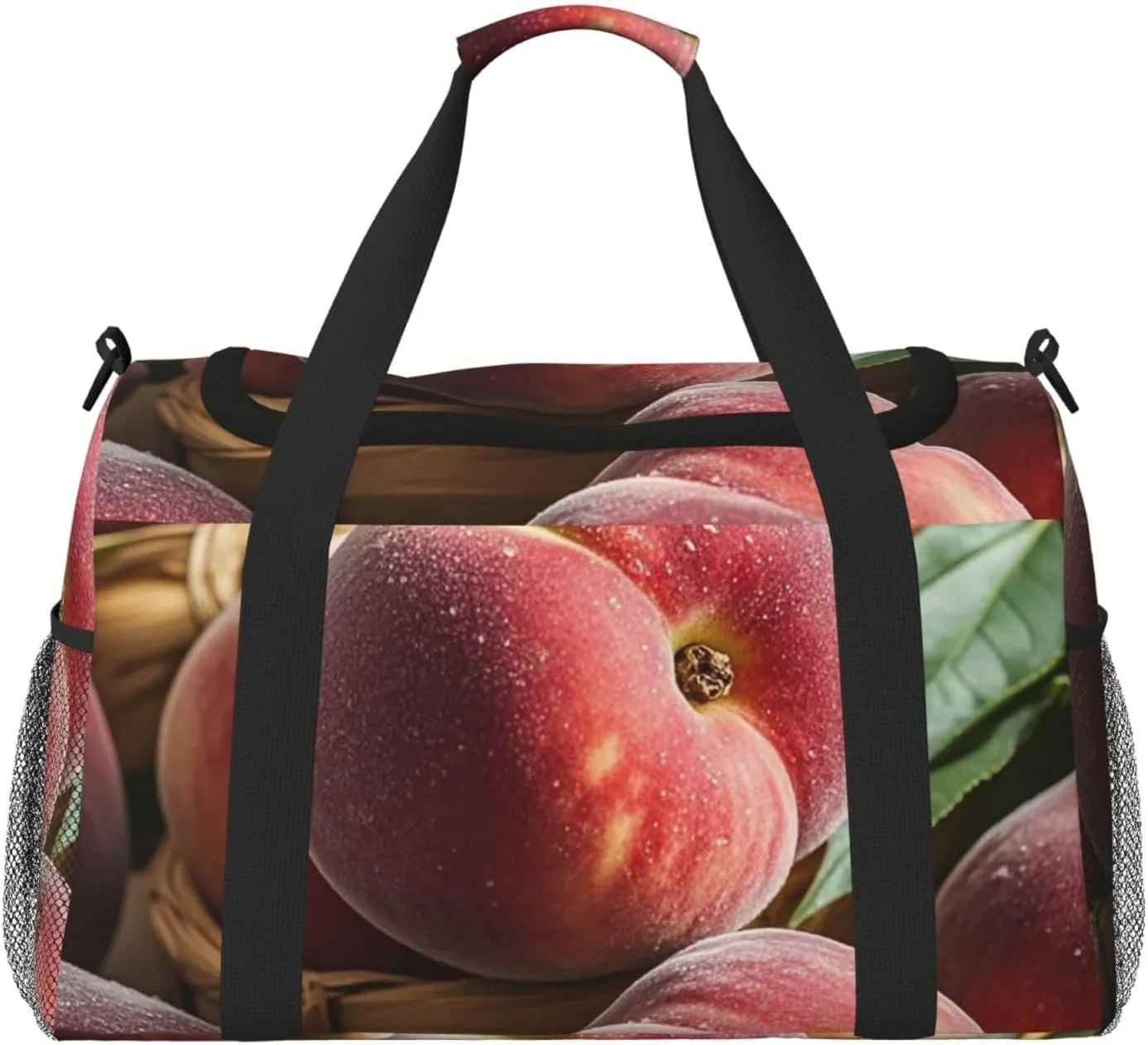 Gym Bag Red Watermelon Duffel Bag for Men Women Travel Overnight Bag with Shoe Compartment Workout Bags