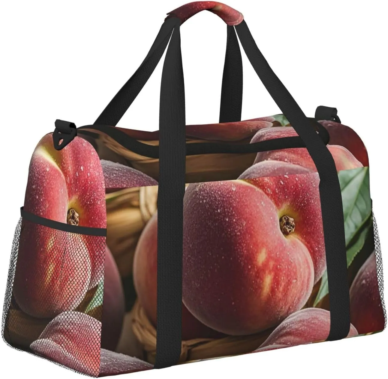 Gym Bag Red Watermelon Duffel Bag for Men Women Travel Overnight Bag with Shoe Compartment Workout Bags