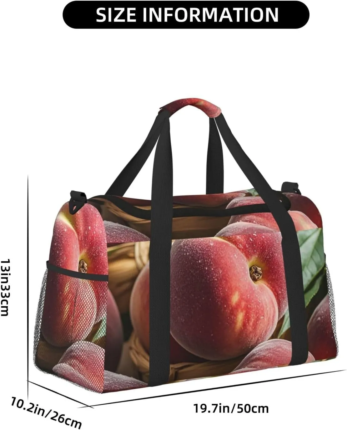 Gym Bag Red Watermelon Duffel Bag for Men Women Travel Overnight Bag with Shoe Compartment Workout Bags