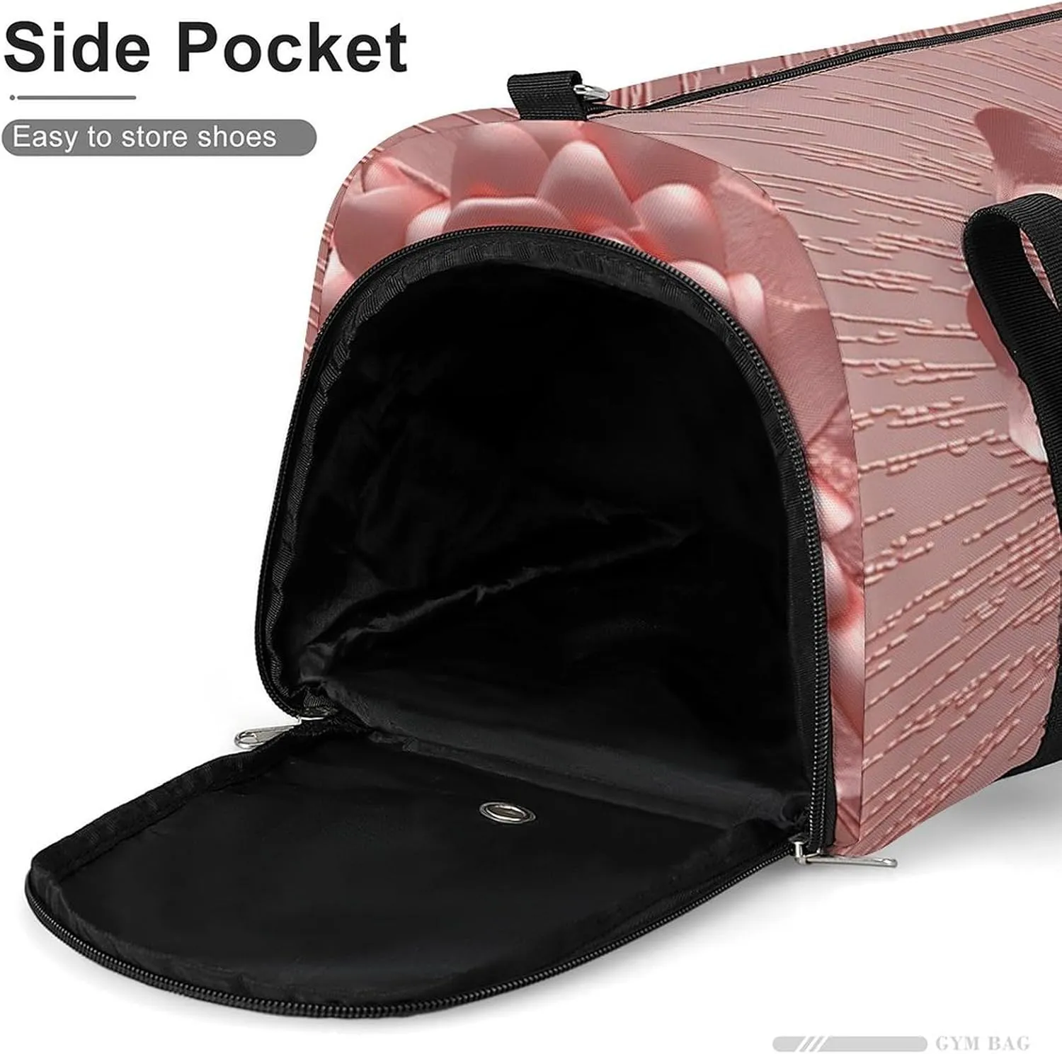 Gym Bag Rose Duffel Bag for Men Women Overnight Bag with Shoe Compartment Workout Bags
