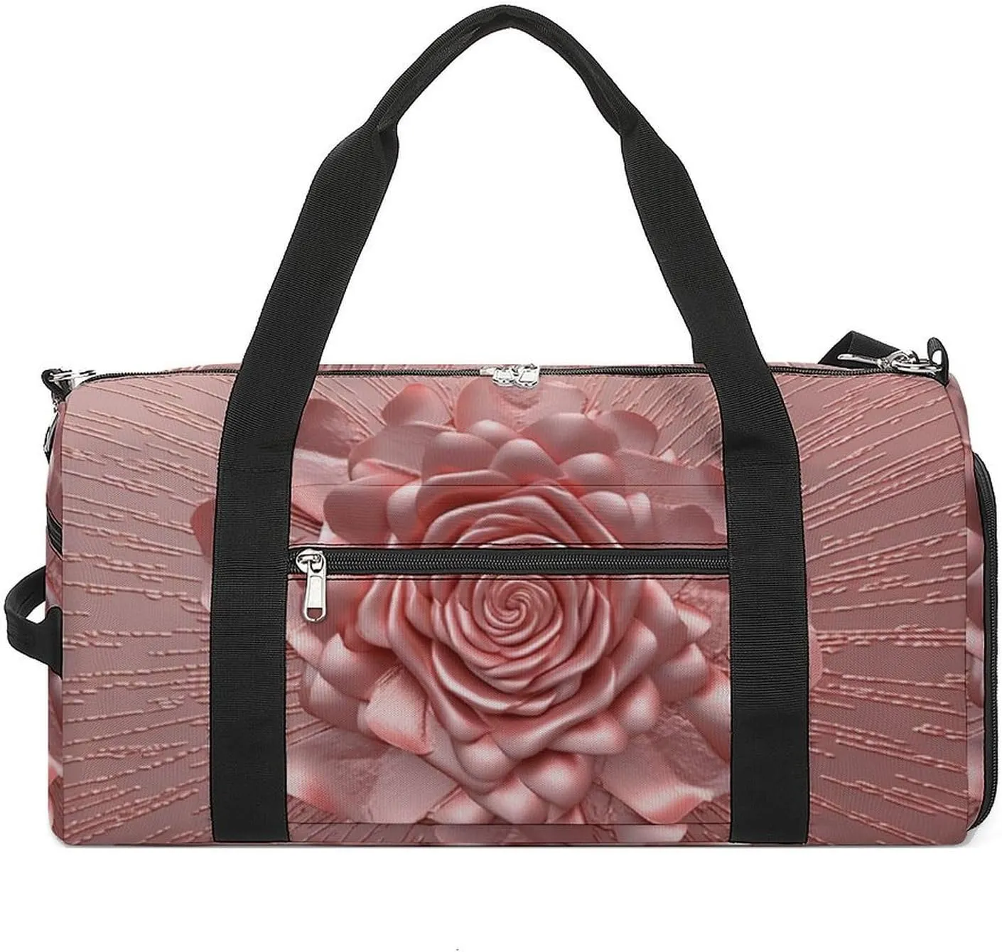 Gym Bag Rose Duffel Bag for Men Women Overnight Bag with Shoe Compartment Workout Bags