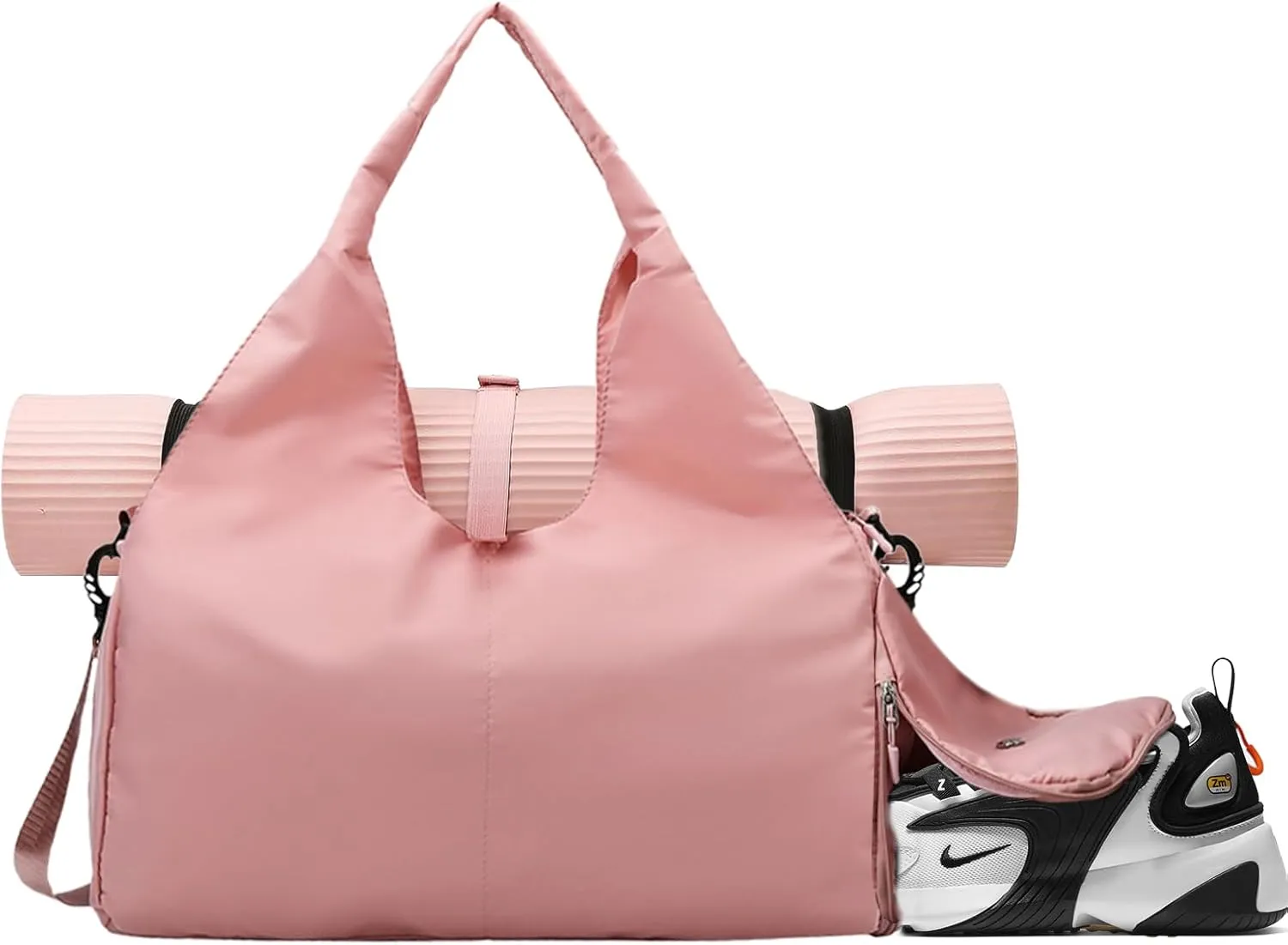 Gym Bag, Yoga Gym Bag for Women and Men, Carrying Workout Gear and Accessories, Shoe Compartment and Wet Dry Storage Pockets, Travel Duffle Bag Carry On Weekender Bag
