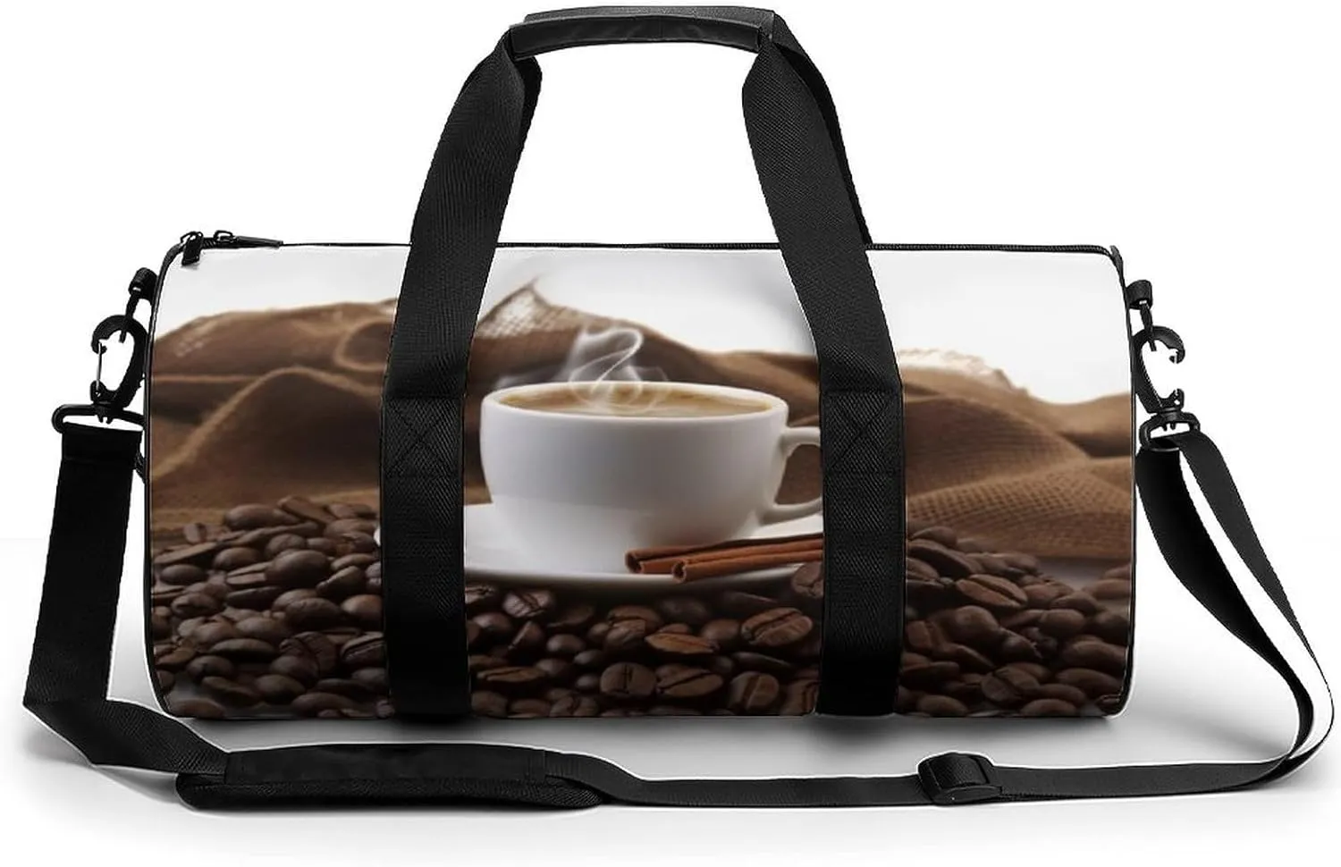 Gym Bags for Men Women Coffee Bean Duffle Bag Travel Overnight Bag with Shoe Compartment Tote Bags