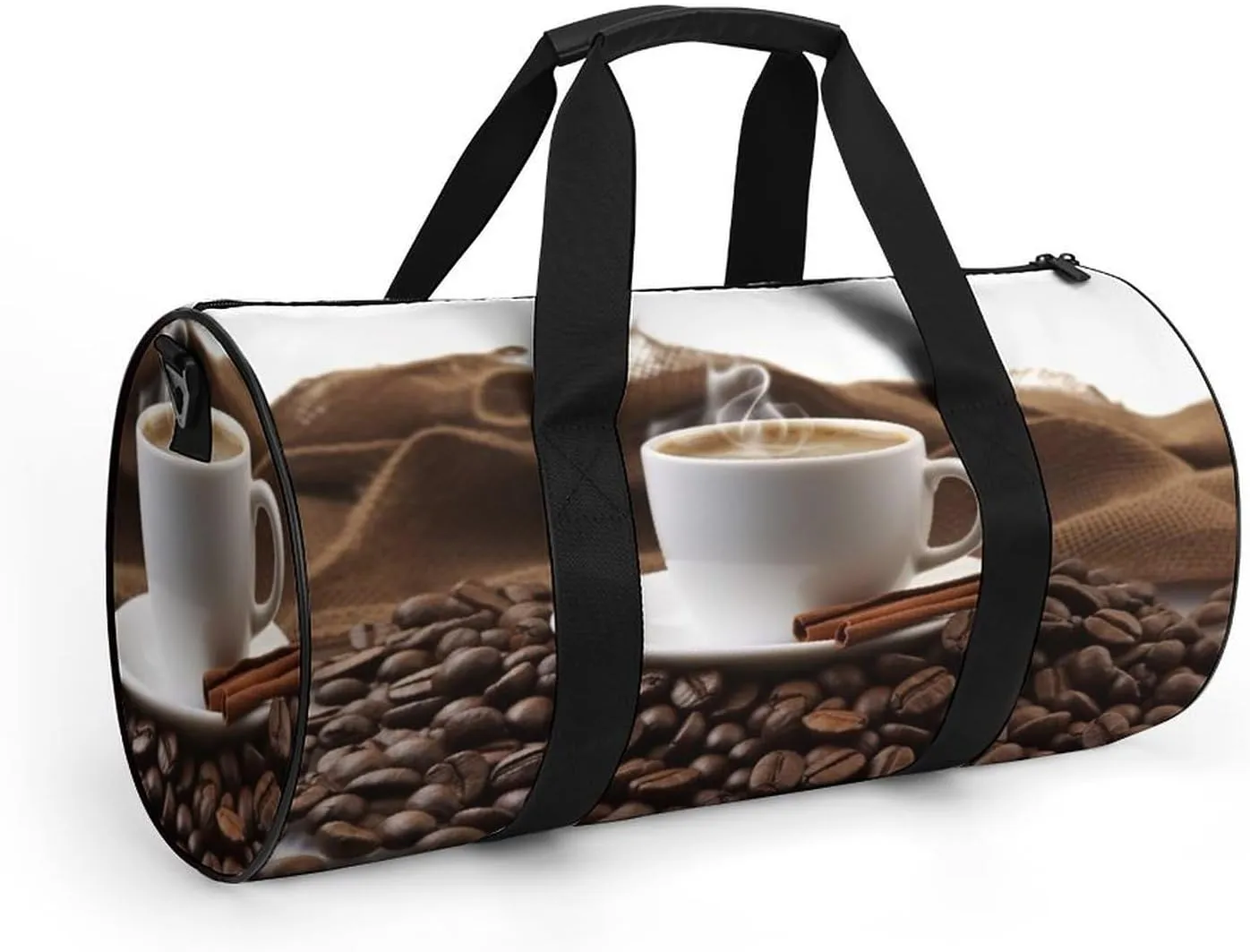 Gym Bags for Men Women Coffee Bean Duffle Bag Travel Overnight Bag with Shoe Compartment Tote Bags
