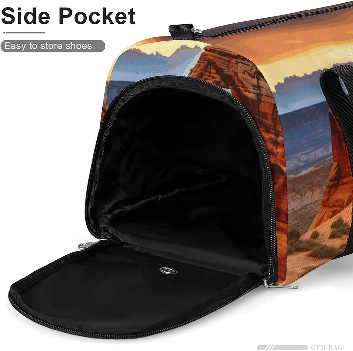 Gym Bags Small Arches National Park Duffel Bag Overnight Bag with Shoe Compartment Carryon Bag for Men Women