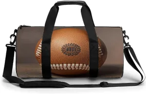 Gym Bags Small Retro Baseball Brown Duffel Bag Overnight Bag with Shoe Compartment Carryon Bag for Men Women