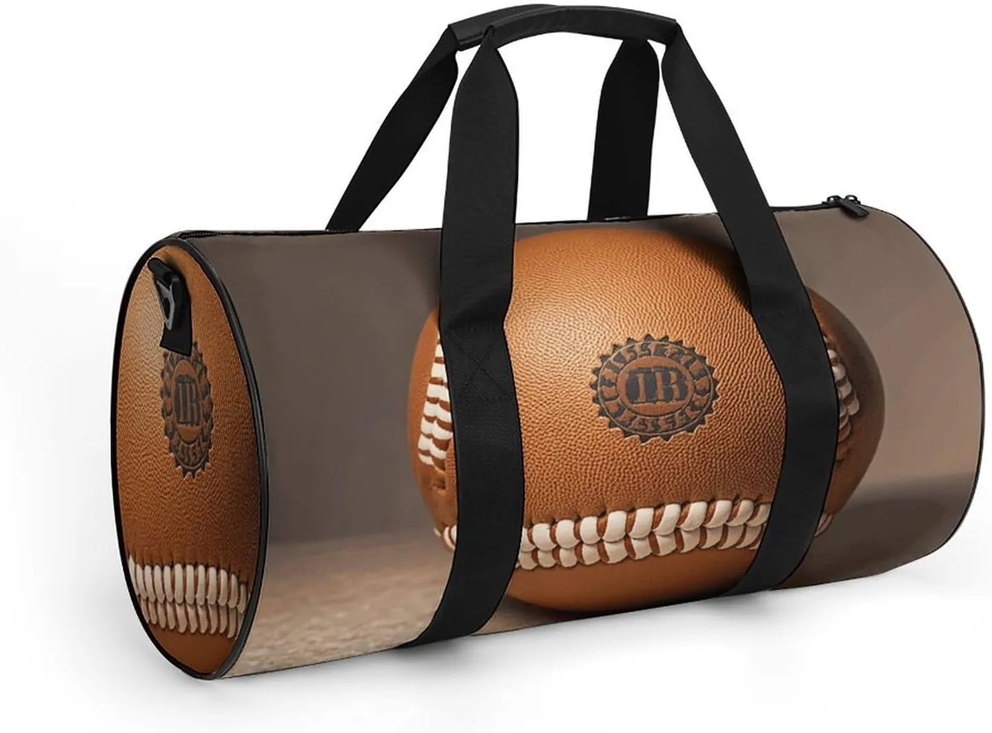 Gym Bags Small Retro Baseball Brown Duffel Bag Overnight Bag with Shoe Compartment Carryon Bag for Men Women