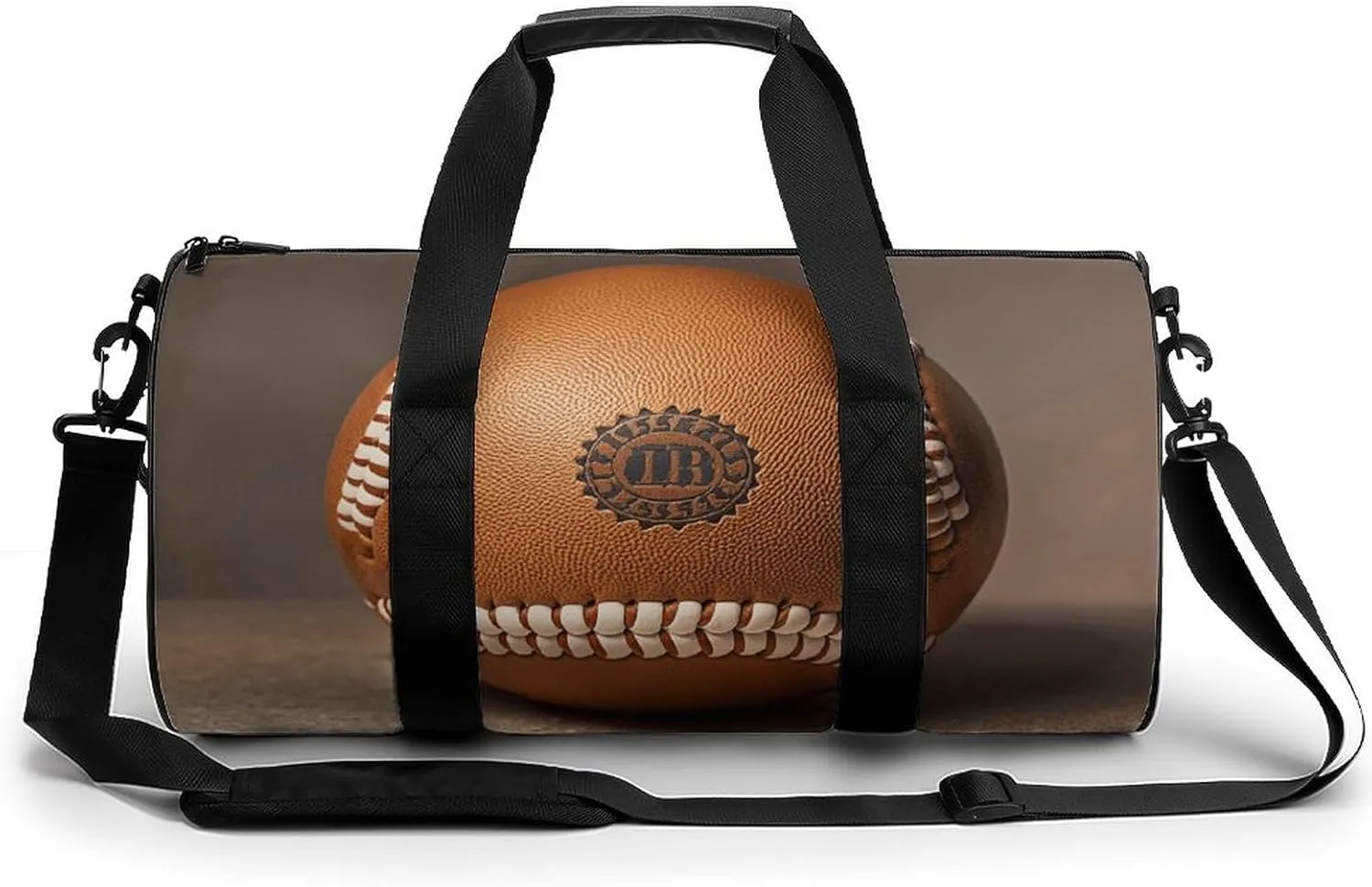 Gym Bags Small Retro Baseball Brown Duffel Bag Overnight Bag with Shoe Compartment Carryon Bag for Men Women