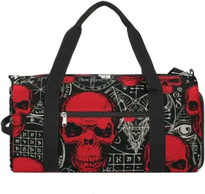 Gym Duffel Bag with Shoe Compartment Wet Pocket, Occult-theme Travel Bag for Men Women