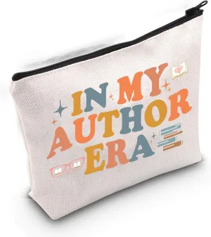 Gzrlyf Novel Writer Makeup Bag - Author Themed Gift for Women - Novelist Cosmetic Bag (In My Author)