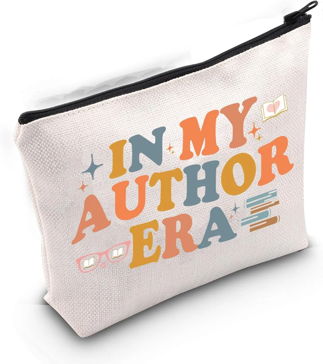 Gzrlyf Novel Writer Makeup Bag - Author Themed Gift for Women - Novelist Cosmetic Bag (In My Author)