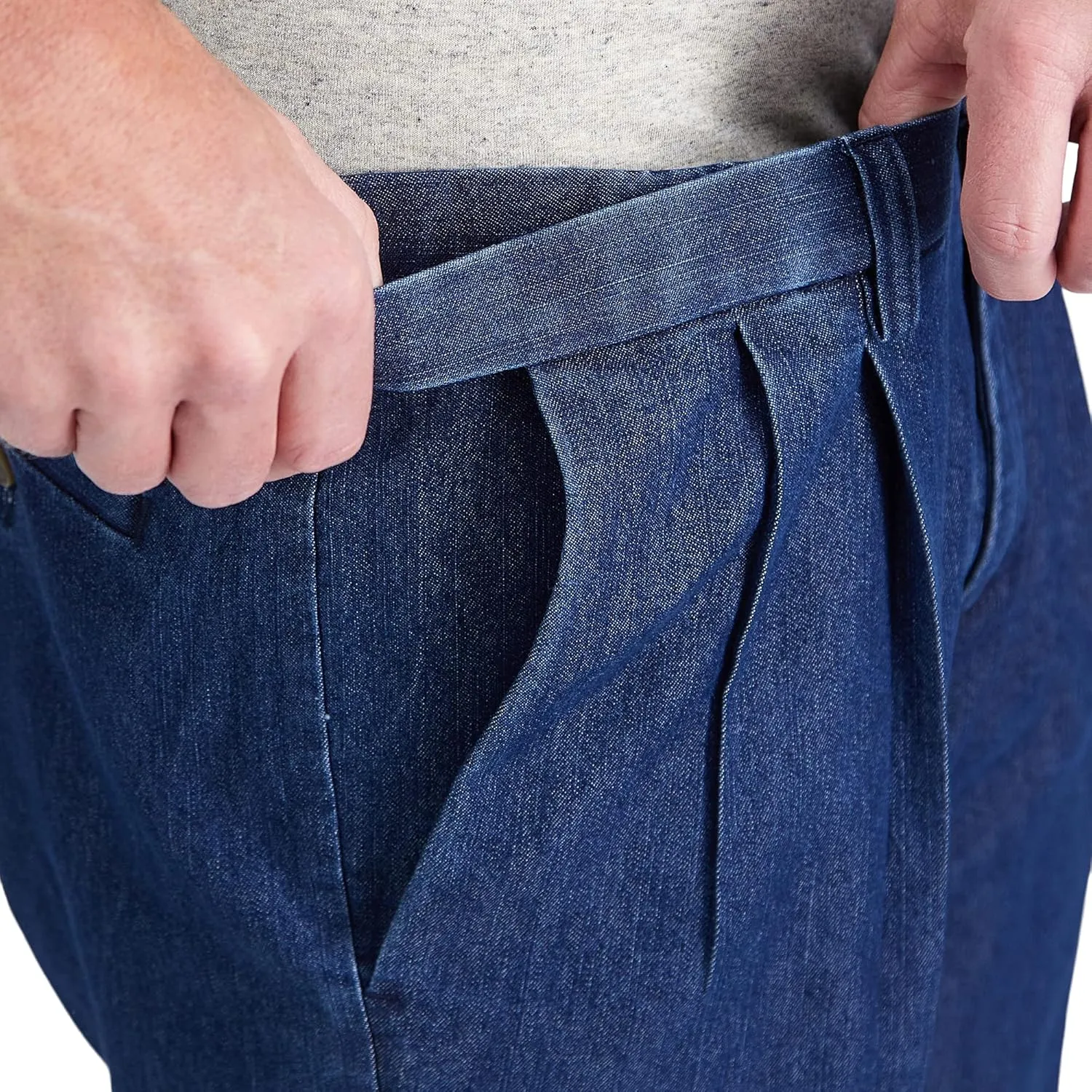 Haggar Men's Casual Classic Fit Denim Trouser Pant-Regular and Big & Tall Sizes