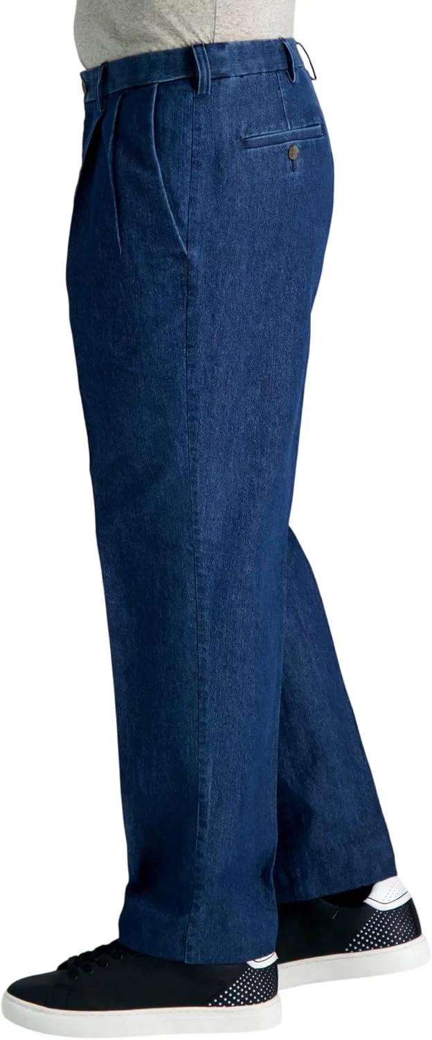 Haggar Men's Casual Classic Fit Denim Trouser Pant-Regular and Big & Tall Sizes