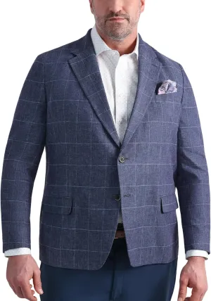 Haggar Men's JMH Premium Tailored Fit Stretch Linen Blend Sport Coat - Regular and Big & Tall Sizes