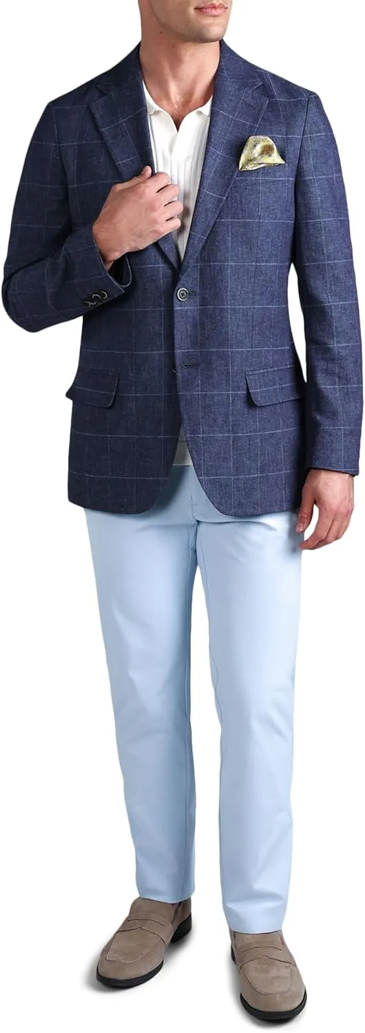 Haggar Men's JMH Premium Tailored Fit Stretch Linen Blend Sport Coat - Regular and Big & Tall Sizes
