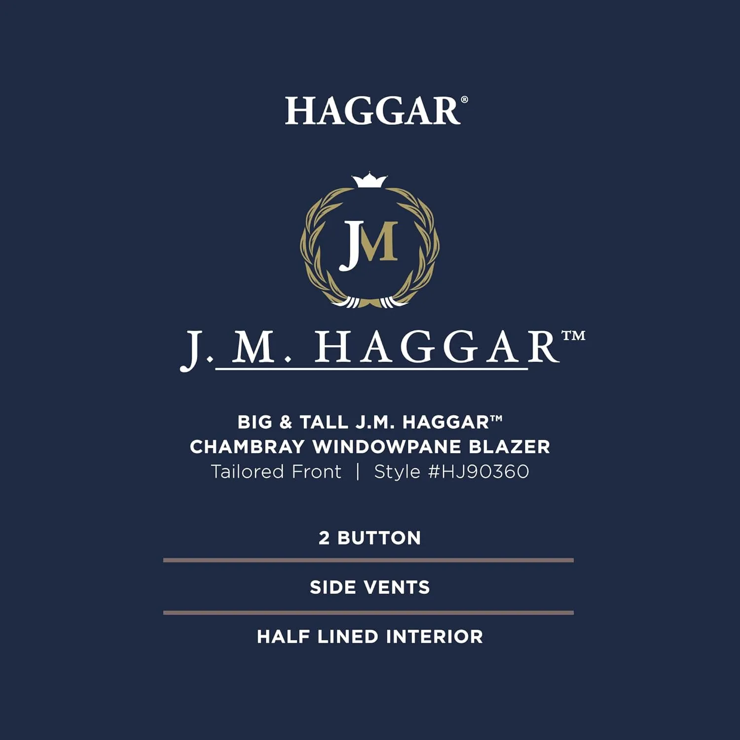 Haggar Men's JMH Premium Tailored Fit Stretch Linen Blend Sport Coat - Regular and Big & Tall Sizes