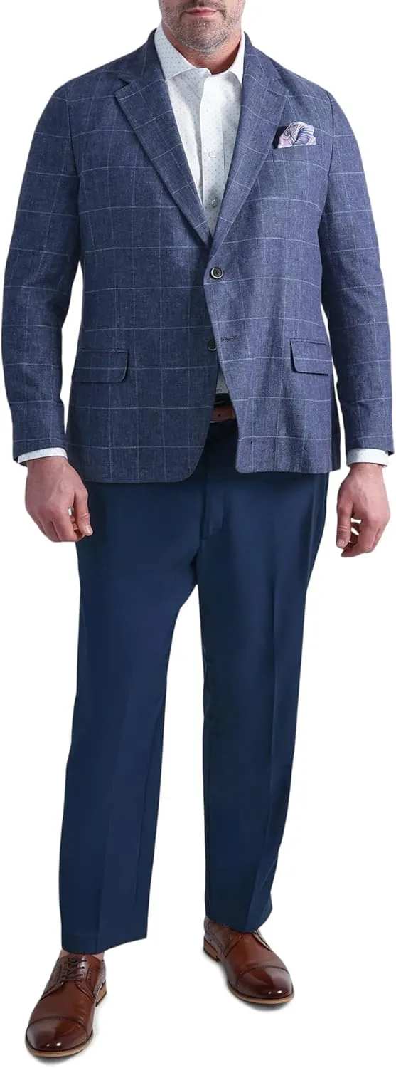 Haggar Men's JMH Premium Tailored Fit Stretch Linen Blend Sport Coat - Regular and Big & Tall Sizes