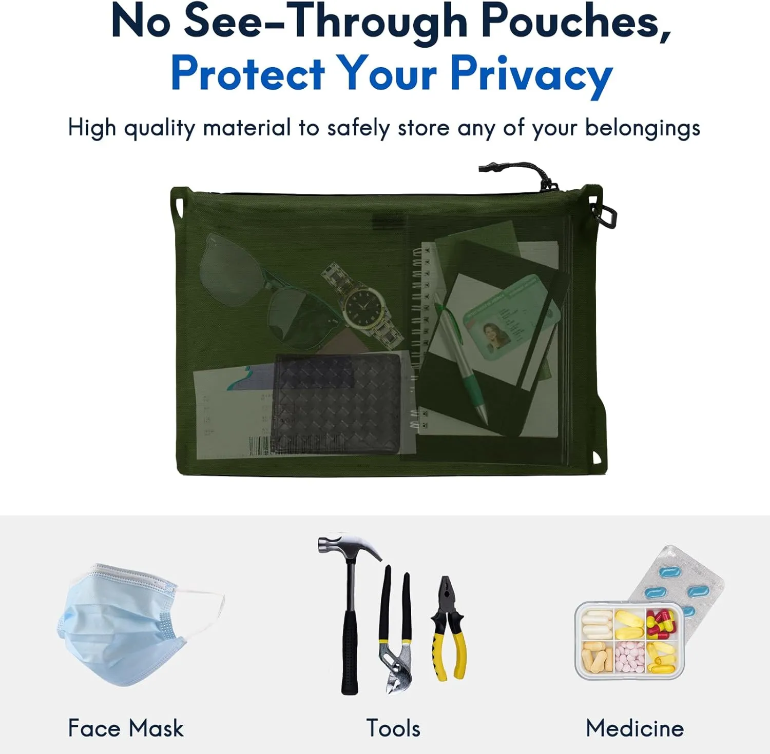 Haimont Waterproof Pouch, Small Waterproof Dry Bag with Upgrade Zipper for Travel Boating Kayaking Hiking Document Organizer