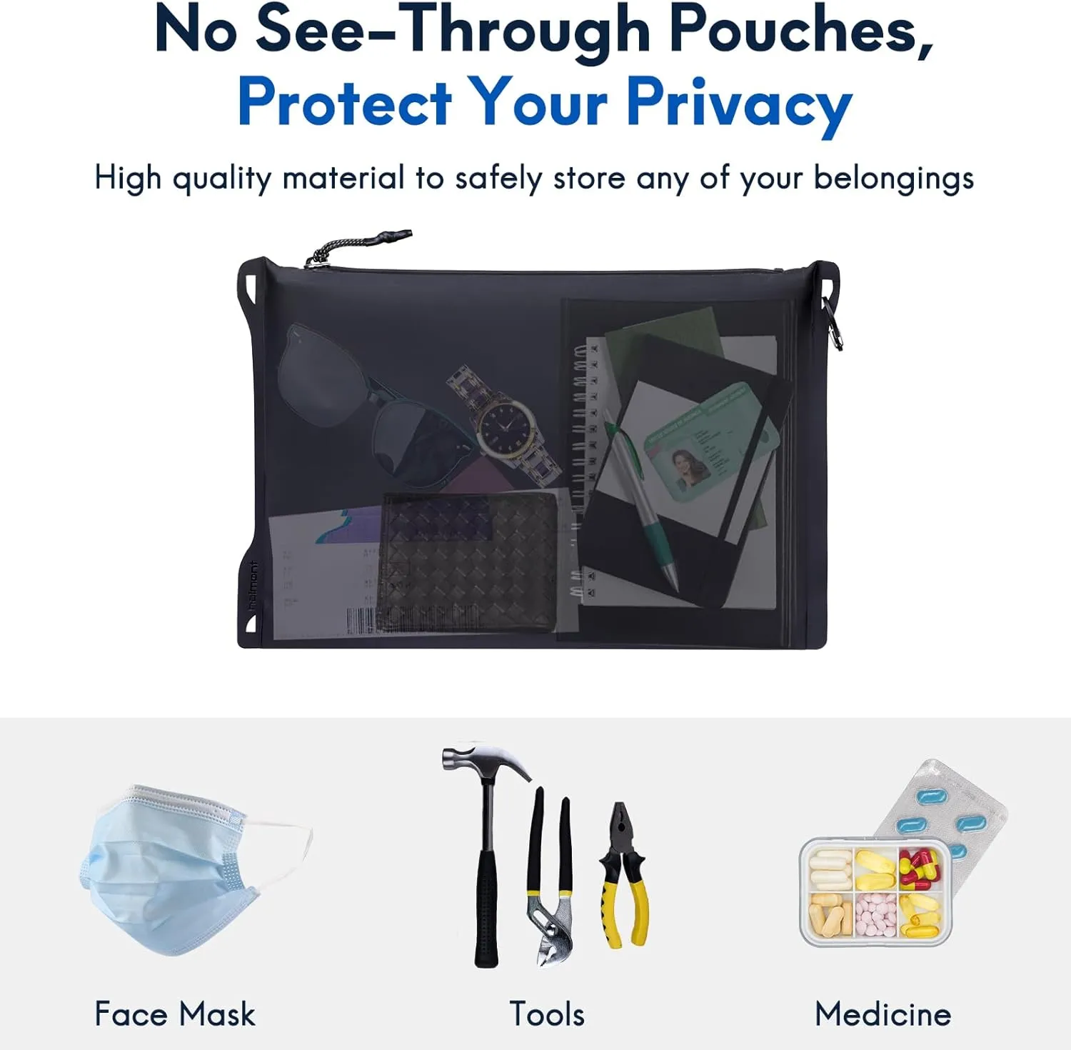 Haimont Waterproof Pouch, Small Waterproof Dry Bag with Upgrade Zipper for Travel Boating Kayaking Hiking Document Organizer
