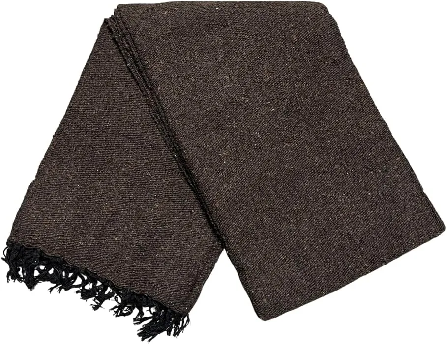 Handmade Solid Color Yoga Blanket - Thick Mexican Blanket or Throw - Made for Yoga!